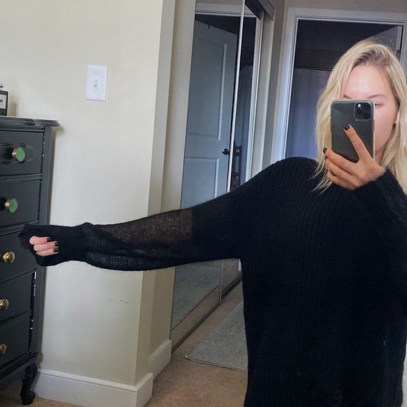 Alexander Wang Wool + Mohair Black Sweater - Picture 8 of 8